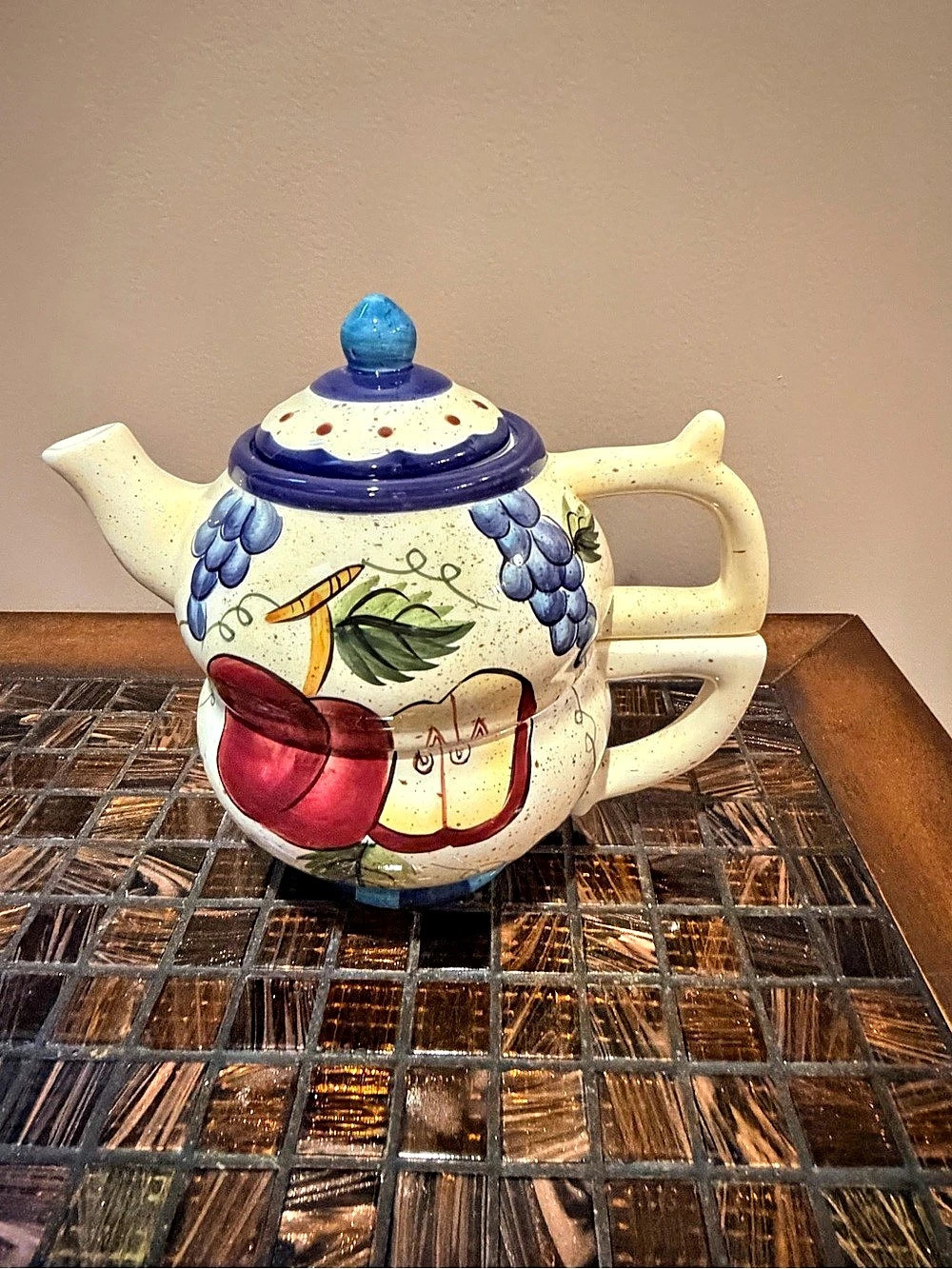 CBK,LTD. Handpainted Ceramic Teapot Set Multicolor & White